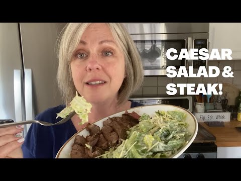 Keto Caesar Salad Dressing & Air Fryer Chuck Steak