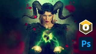 Maleficent Photoshop Composite Tutorial using Optics by Boris FX
