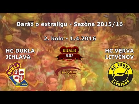 2. baráž (1.4.2016) HC Dukla Jihlava - HC VERVA Litvínov