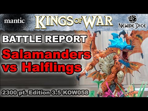 Kings of War Battle Report - Salamanders vs Halflings - 2300 pt Mantic 3.5 Ed KOW 058