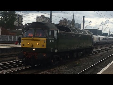 Class 47 47815 Great Western passes through Doncaster