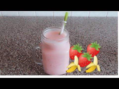 STRAWBERRY AND BANANA SMOOTHIE ||SMOOTHIE RECIPE #smoothie #strawberrysmoothie