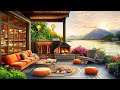 Jazz Relaxing Music ~ Cozy Spring Coffee Shop Ambience ☕ Smooth Jazz Instrumental Music for Study