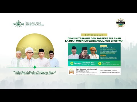 🔴 (LIVE) Diskusi Tasawuf: Praktik Syariat, Hakikat, Tarekat dan Ma’rifat