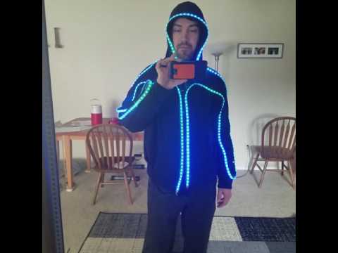 Color Changing Light up LED Hoodie clothing 200 patterns