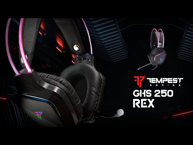 Cuffie da gioco per PC Tempest GHS250 Rex RGB video