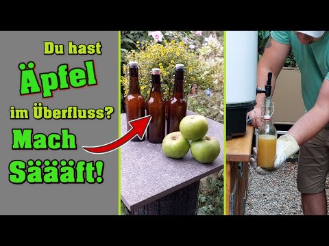 Apfelsaft selber machen! Lange haltbar, schnell & einfach ! - Rezept - entsaften, pressen - Äpfel
