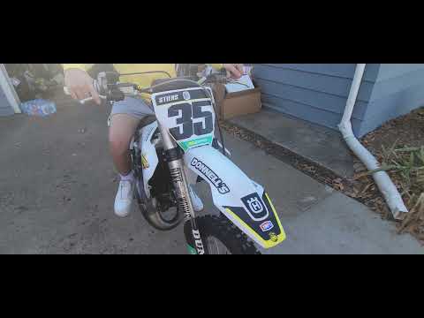 2021 Husqvarna TC 125 walk around with start up. New pro circuit complete exhaust.