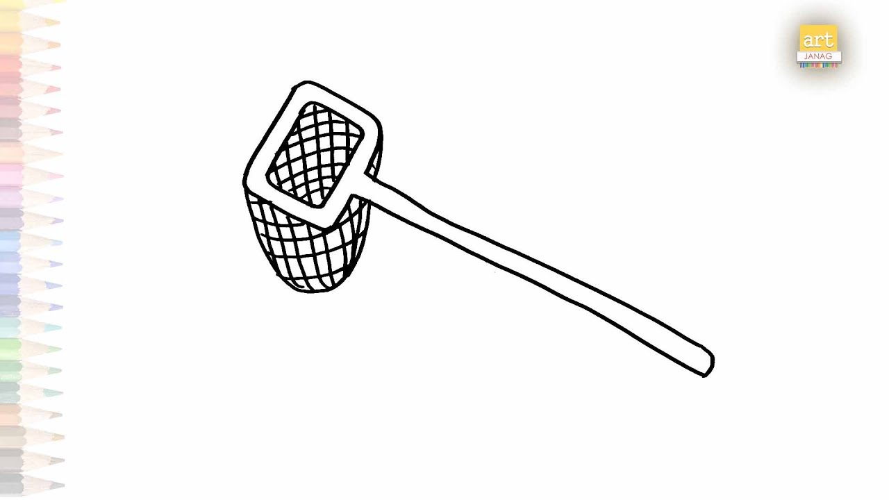 Fishing net drawing | Easy outline sketches | How to draw A Fish net step by step | #artjanag