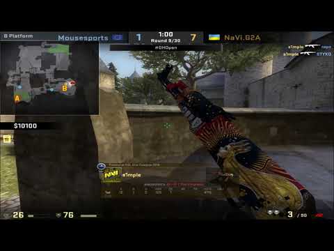 POV - S1mple (Na`Vi)(26-9) vs Mousesports / cbble / DreamHack Open Winter 2017 Grand Final map1