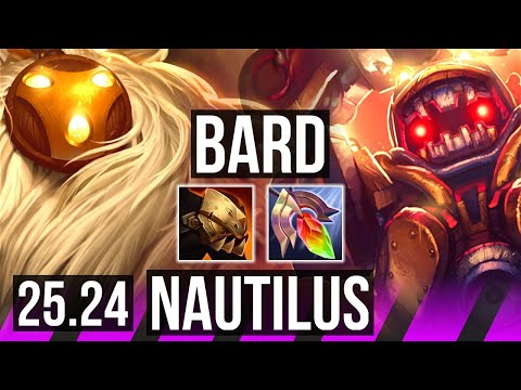 BARD & Veigar vs NAUTILUS & Jhin (SUP) | KR Grandmaster | 25.24