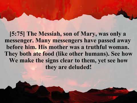 The answers to all the Christians' questions are from the Quran
