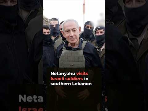Netanyahu visits Israeli soldiers in southern Lebanon | AJ #shorts