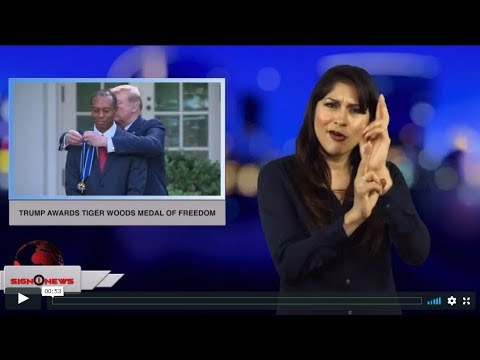 Trump awards Tiger Woods Medal of Freedom (ASL - 5.7.19)