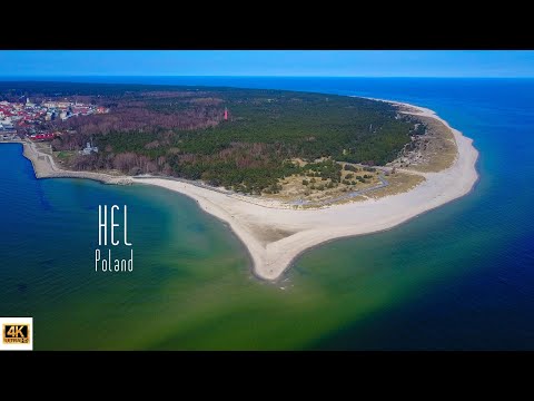 🇵🇱 4K drone video of Hel, Poland.