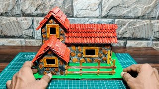 Two beautiful cardboard house making at home
