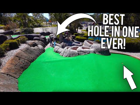 ELISHA'S BEST MINI GOLF HOLE IN ONE EVER! - INCREDIBLE CRAZY HOLE IN ONE!
