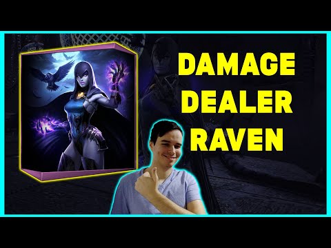 Raven As Damage Dealer Does Insane Damage! T8 DF Fight  Easy One Shot Injustice 2 Mobile