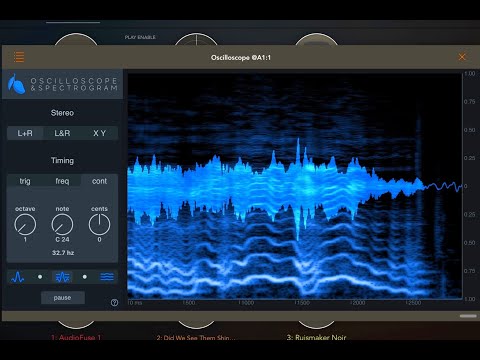 Oscilloscope & Spectrogram - Analyzer Audio Unit - Demo With Practical Uses - For iOS