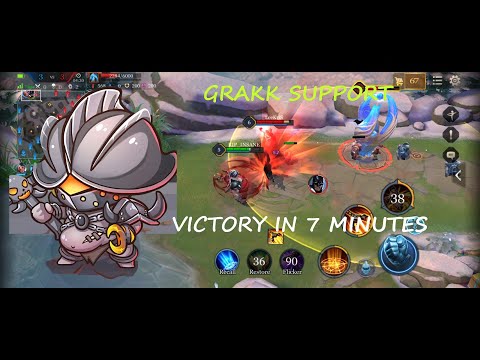 How to win a game in 7 minute using support | GRAKK  | AOV | ROV | LienQuanMobile | 傳說對決