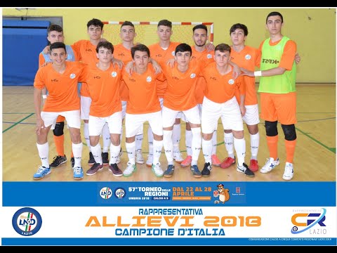 Lazio Piemonte 9-1 Semifinale del  Torneo delle regioni 2018 Futsal, calcio a 5 cat. Allievi