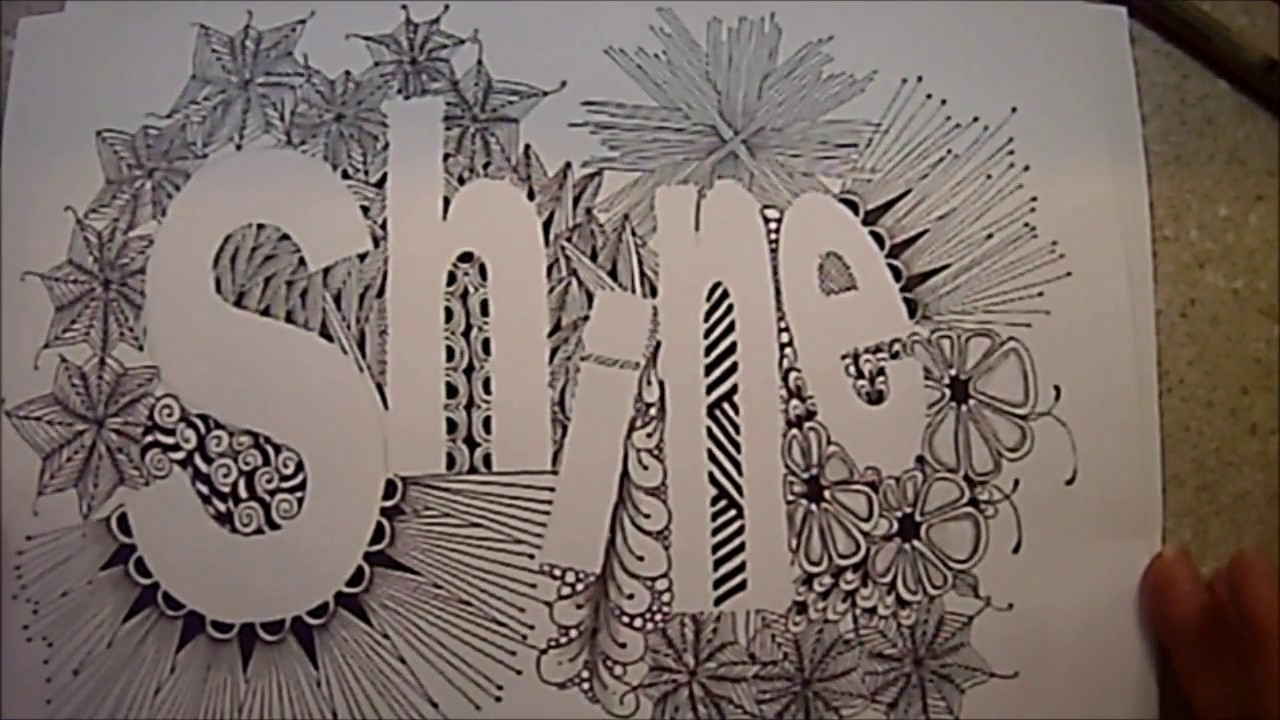 Shine Template Tangle Lesson Part 1,  Afterglo