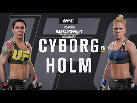 EA Sports UFC 2 - Cris Cyborg vs Holly Holm UFC 219 Full Fight Simulation