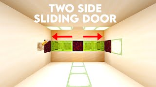 HOW TO MAKE A TWO SIDE OPENING SLIDING DOOR IN MINECRAFT | MINECRAFT HOW TO MAKE SLIME DOORS |