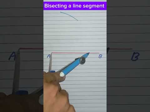 bisecting line segment with compass #construction #compass