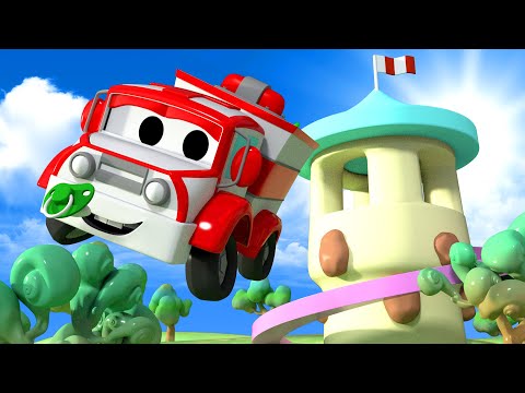 Lilla Ambers födelsedagsslott - Byggänget i Bilköping 🚧 Tecknade serier för barn