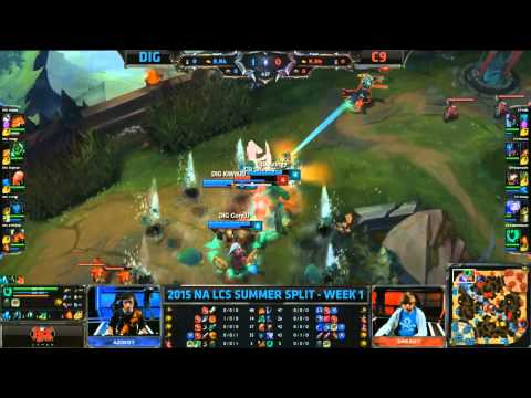 Azingy Zac repeat gank on Sneaky Ashe  - DIG vs C9