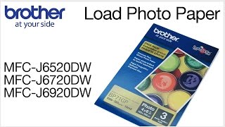 Loading photo paper into the Brother MFCJ6920DW