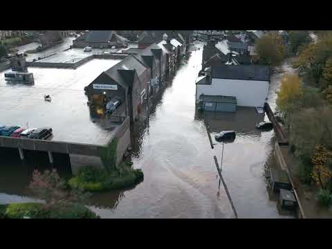 Matlock Town Centre, flooded!