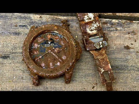 Restoring a rusty, old Rolex Submariner Date watch worth $100,000 (made in China).