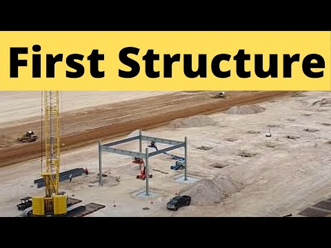Tesla Giga Texas Erects The 1st Major Permanent Structure