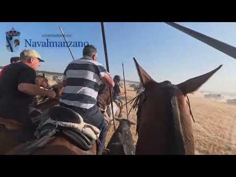 Encierro por el campo en Navalmanzano (SG)