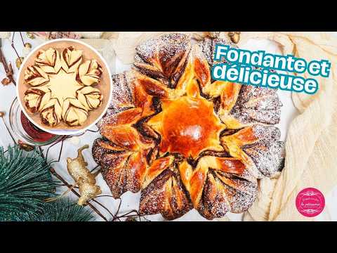 Snowflake Brioche with Hazelnut Spread