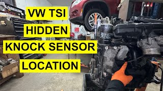 Hard To Find Knock Sensor Location On VW TSI 2.0 Turbo - Tiguan, CC, Passat etc - 2009 & Up