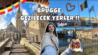 BRUGGE GEZİLECEK YERLER! Markt Square, De Burg, Begijnhof, Minnewater Park.. Bel