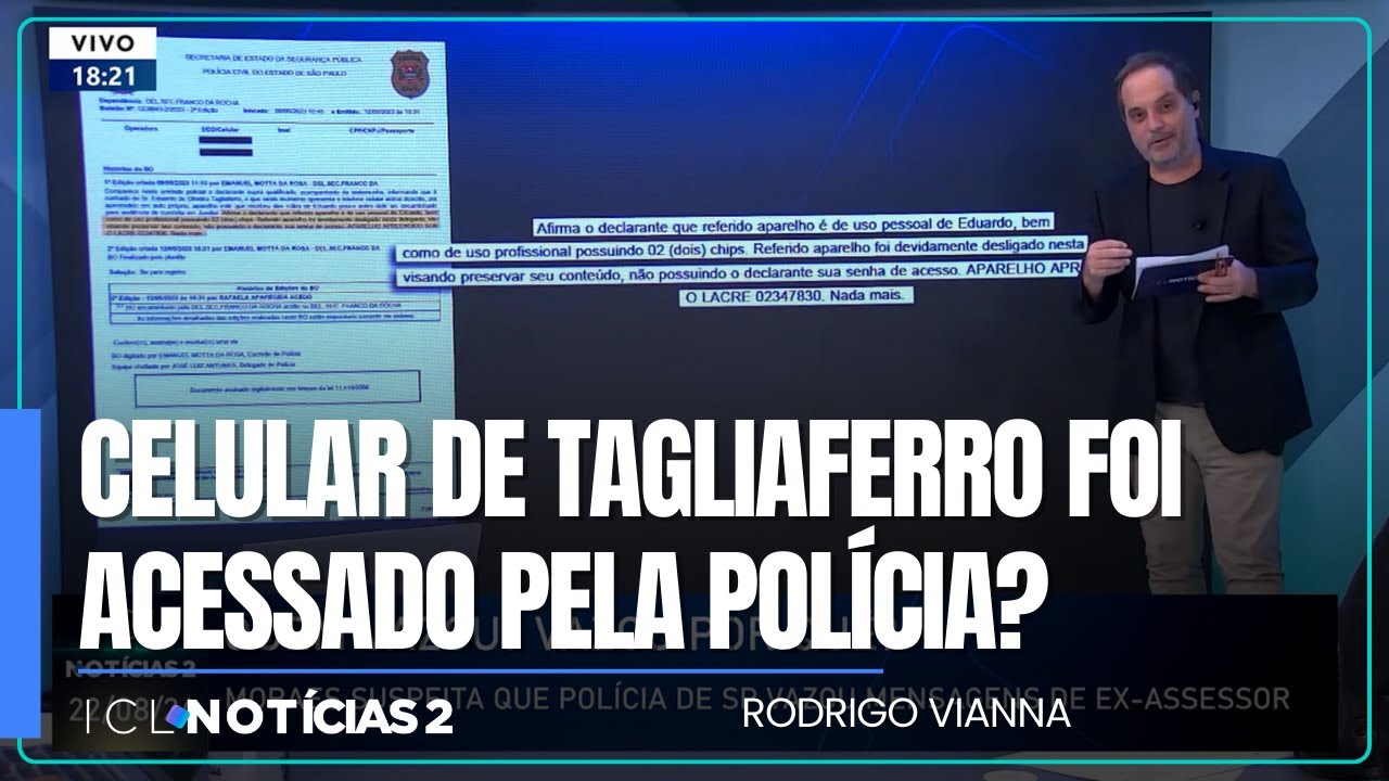 Cunhado de Tagliaferro teria sido intimidado a informar a senha do celular do ex-assessor de Moraes