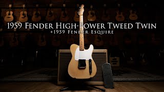 Video thumbnail for ONE OWNER 1959 Fender HIGH POWER Twin and 1959 Fender Esquire! by Emerald City Guitars