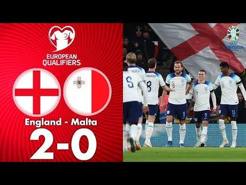 England vs Malta 2-0 | Highlights | UEFA Euro 2024 Qualifying | R9
