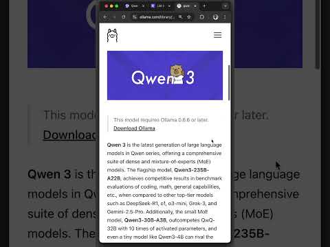 Qwen3 LLM: Quickly Run Locally #qwen #llm #ai #ollama thumbnail