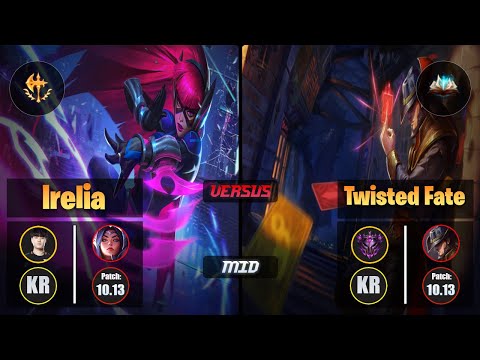 Tempt IRELIA (Mid) [Conqueror] VS TWISTED FATE - Master KR Patch 10.13