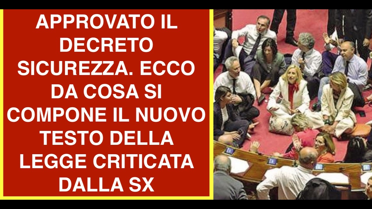APPROVATO IL DECRETO SICUREZZA. ECCO DA COSA SI COMPONE IL NUOVO TESTO DELLA LEGGE CRITICATA DALLA S