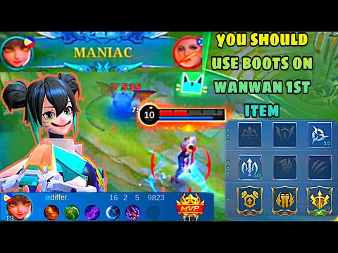 Wanwan Montage maniac Best Build wanwan | wanwan top global | mlbb