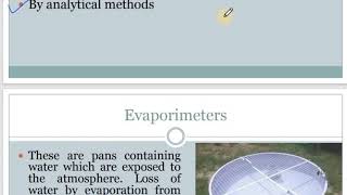 Hydrology unit 2 evaporation