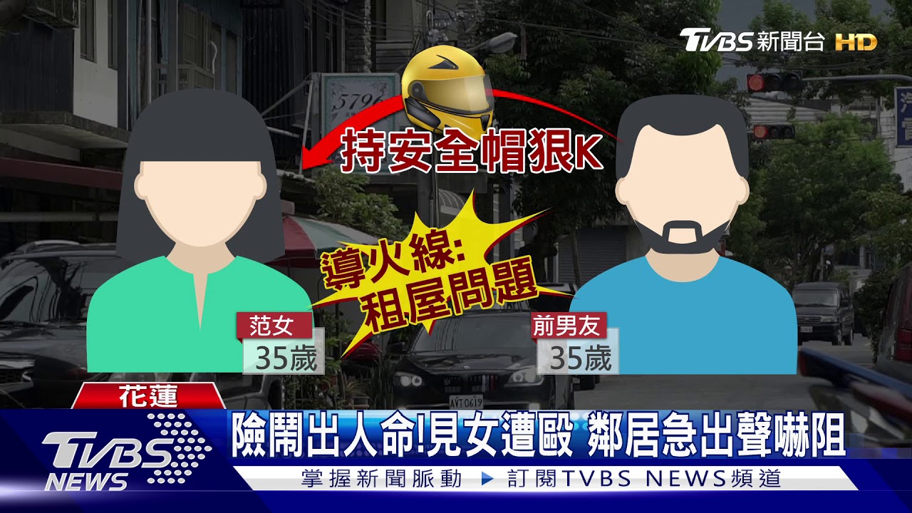救命啊！情侶街頭吵架　女遭持安全帽狠K