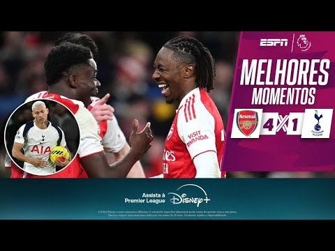 Gols e lances de Arsenal x Tottenhan