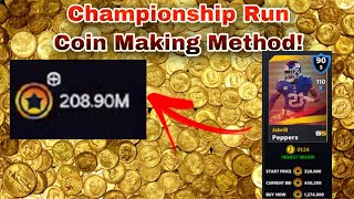 Championship Run Coin Making Method! Madden Mobile 21